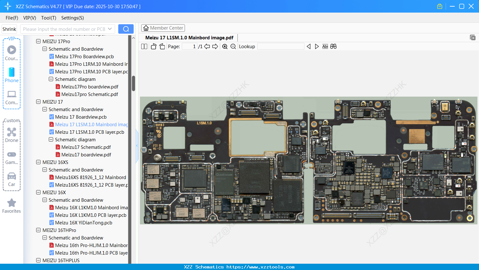 Meizu 17 L1SM.1.0 Mainbord Image